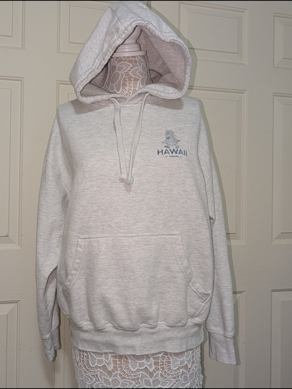 Unisex Rip Curl Cream Hoodie with Hawaii Pineapple Logo